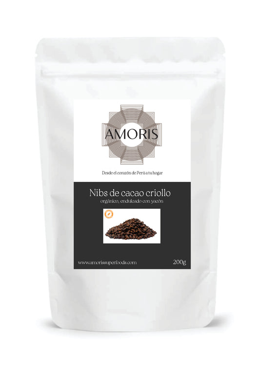 Bio Criollo Kakaonibs, gesüßt mit Yacon - 200g
