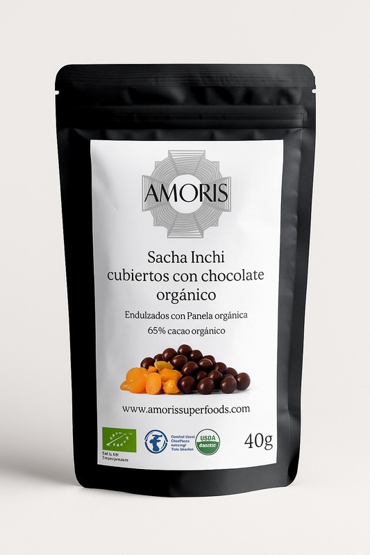 Sacha Inchi Dragees mit Bio-Schokolade überzogen - 40g